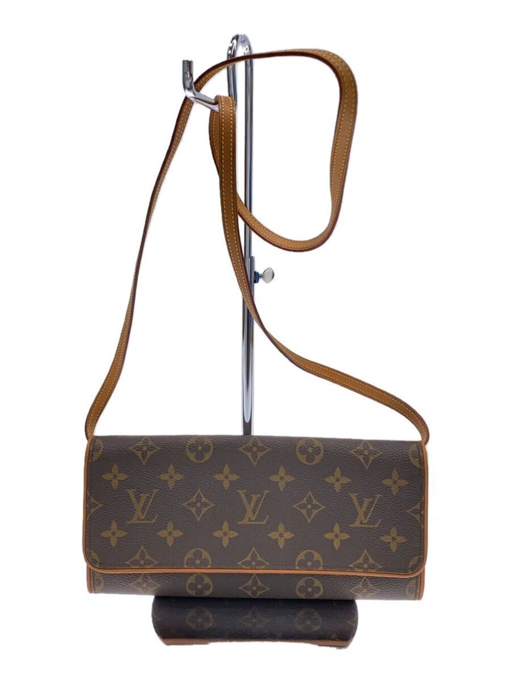 LOUIS VUITTON Pochette Twin Monogram Canvas Brown